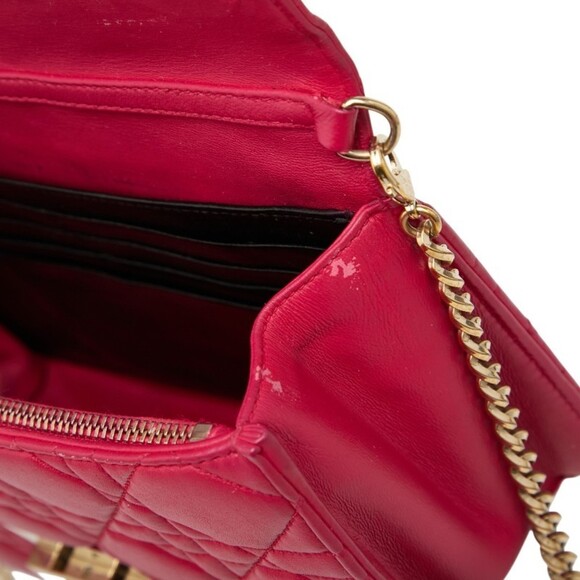 CHRISTIAN DIOR Pink Leather Shoulder Bag - Picture 9 of 16